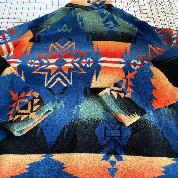 🔥 Polo Ralph Lauren Southwestern Print Beacon Fleece jacket Mens XL Worn 1x🏇🏼 - Picture 13 of 14